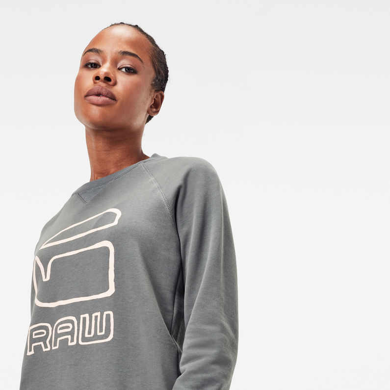 Graphic G-Raw Straight Sweater | Green | G-Star RAW®