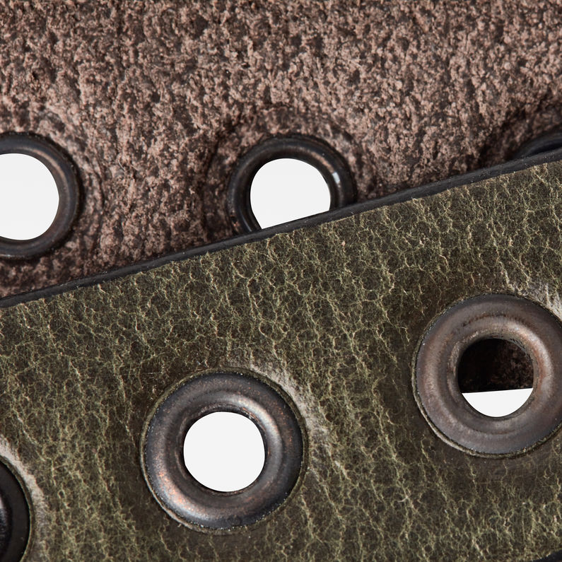 G-STAR® Cinturón Khoma Eyelet Verde fabric shot