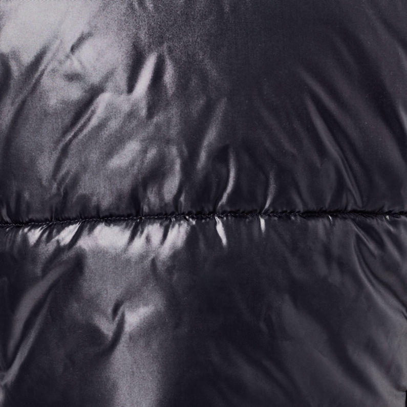 G-STAR® Quilted Puffer Long Mantel Schwarz fabric shot