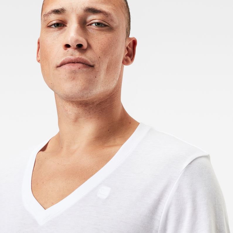 G-Star RAW® Base Heather T-Shirt 2er-Pack Weiß detail shot