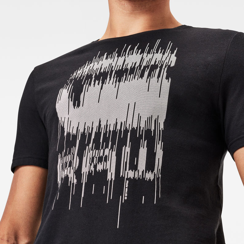 G-Star RAW® Graphic 6 slim r t s\s Noir detail shot