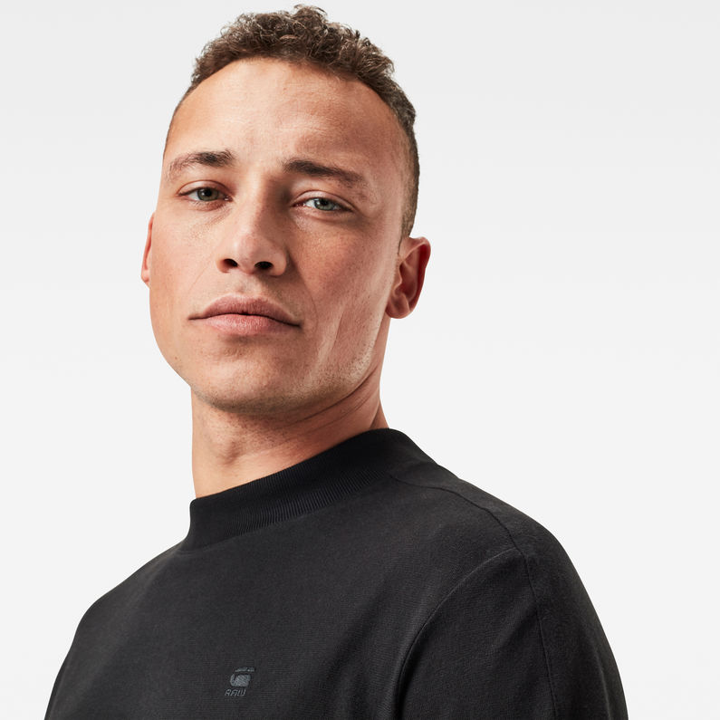 G-Star RAW® Korpaz Mock T-Shirt Schwarz detail shot