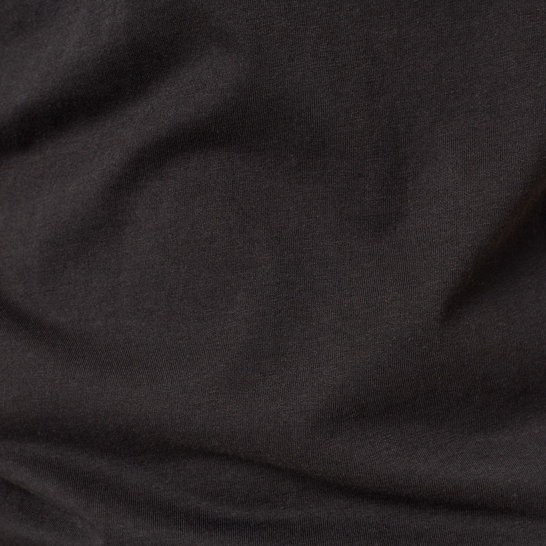 G-Star RAW® 3D RAW. T-shirt Logo Slim Noir fabric shot