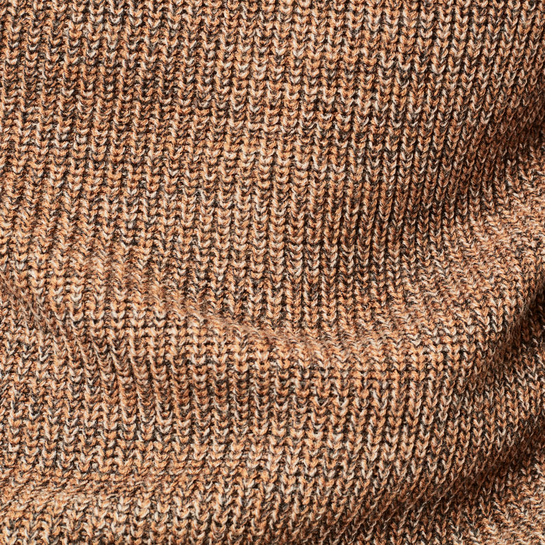 G-STAR® Army Mock Gebreide Trui Bruin fabric shot