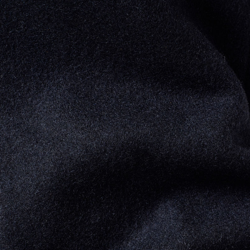 G-Star RAW® Manteau Biker Wool Long Bleu foncé fabric shot