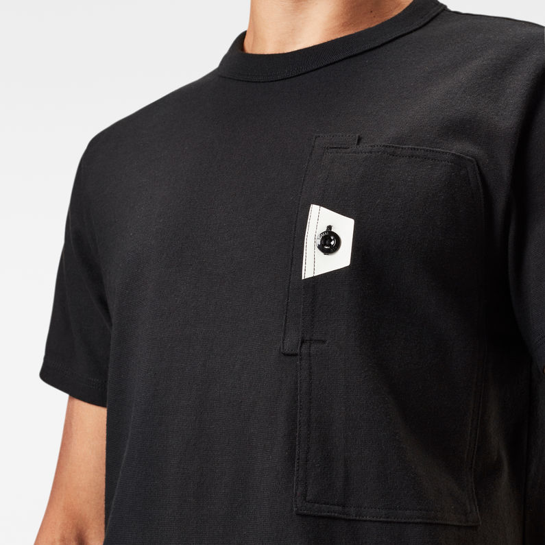 G-Star RAW® Camiseta Utility Pocket Logo Negro detail shot