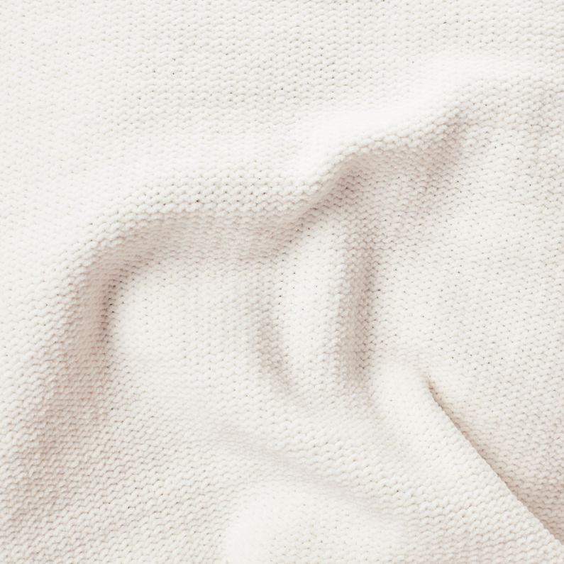 G-STAR® Cable Turtle Knitted Sweater White fabric shot