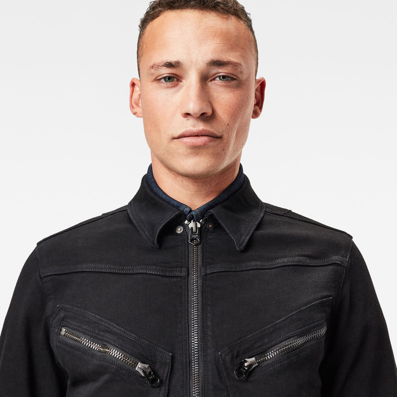 G-Star RAW® Chaqueta denim Air Force Negro detail shot