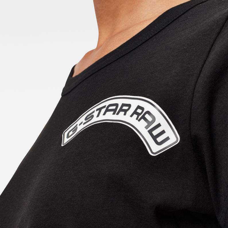 G-Star RAW® Arch Logo GR Slim Top Black detail shot