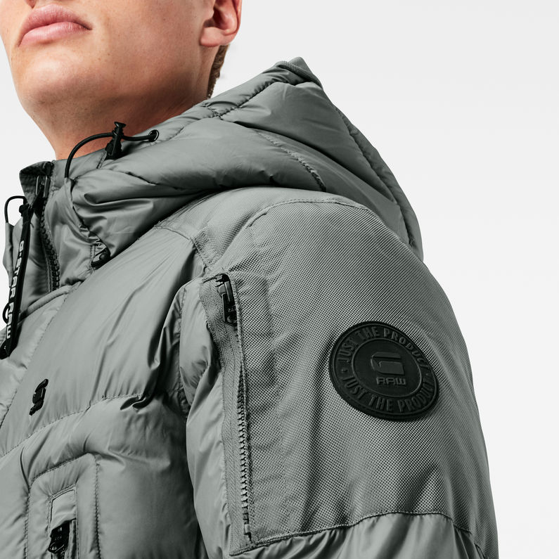 G-Star RAW® Whistler Hooded Parka Grey detail shot