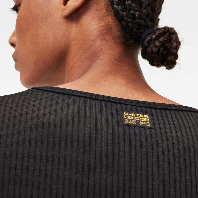 G-Star RAW® Rib Body Slim Black detail shot