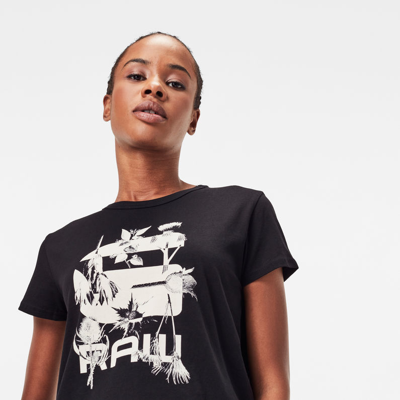G-Star RAW® Haut Logo Thistle GR Gyre Noir detail shot