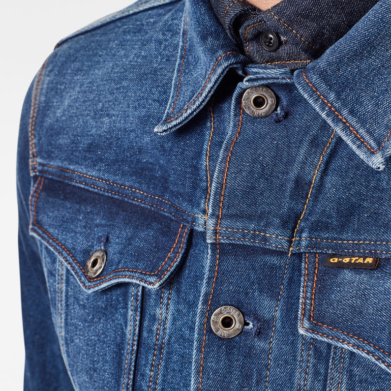 G-STAR® 3301 Slim Jacket Medium blue detail shot