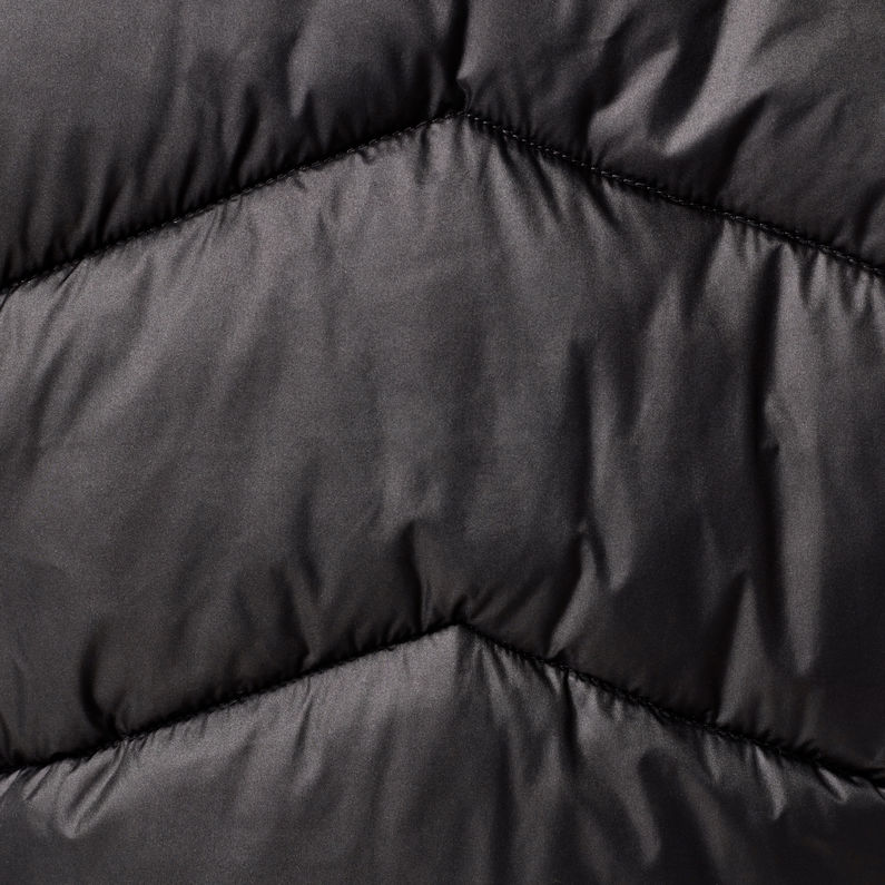 G-STAR® Parka Utility Quilted Hooded Extra Long Negro fabric shot