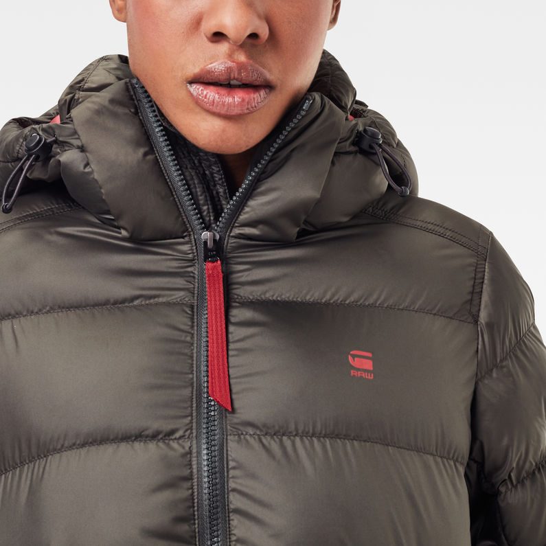 G-STAR® Whistler Hooded Slim Long Mantel Grau detail shot