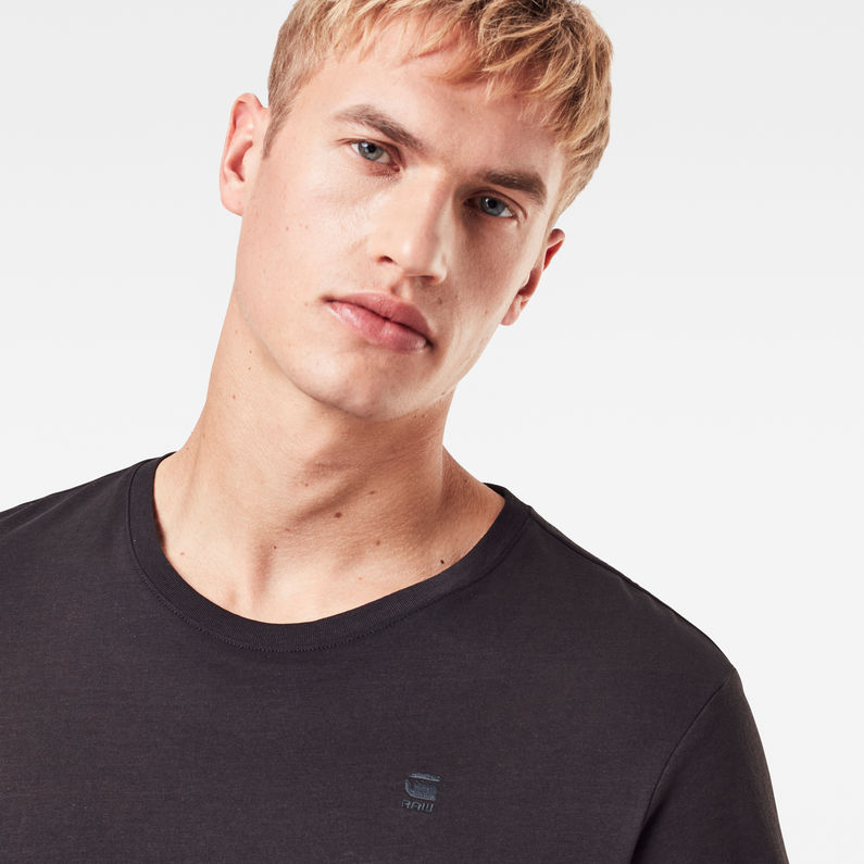 G-Star RAW® Basic Heather T-Shirt 2-Pack Noir detail shot