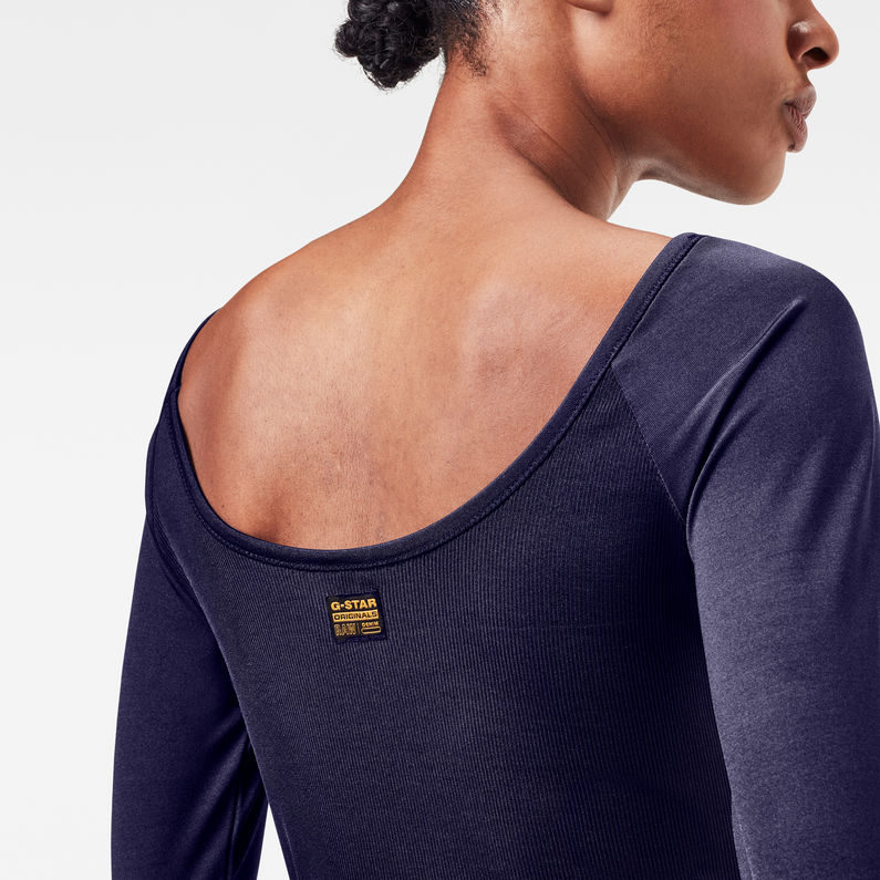 G-Star RAW® Melam Boat Slim Body Dark blue detail shot