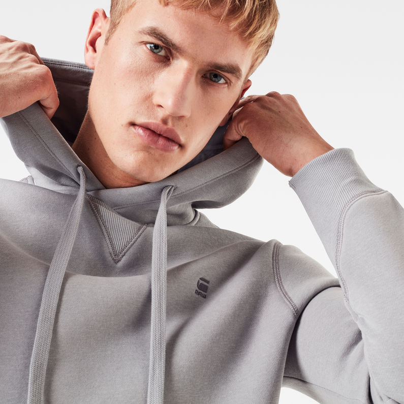 G-Star RAW® Premium Core Hoodie Grey detail shot