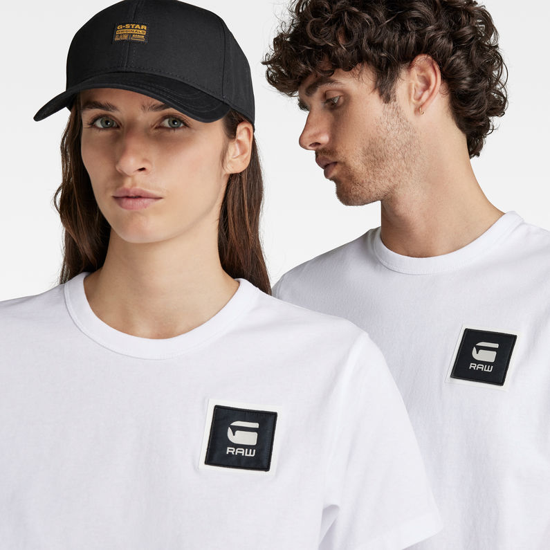 G-Star RAW® Badge Logo T-Shirt Wit detail shot