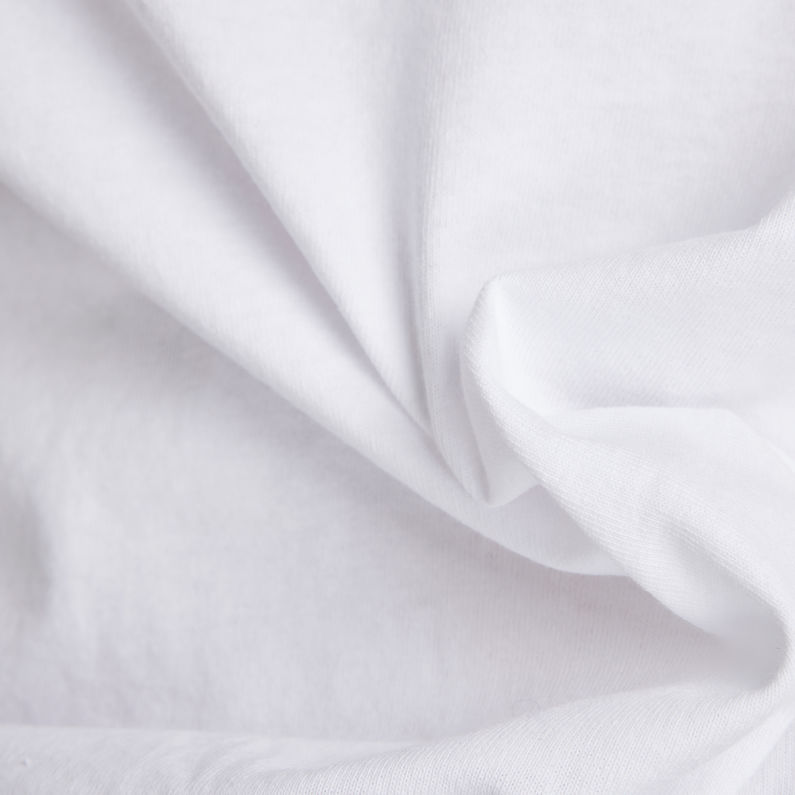 G-Star RAW® T-shirt Badge Logo Blanc fabric shot