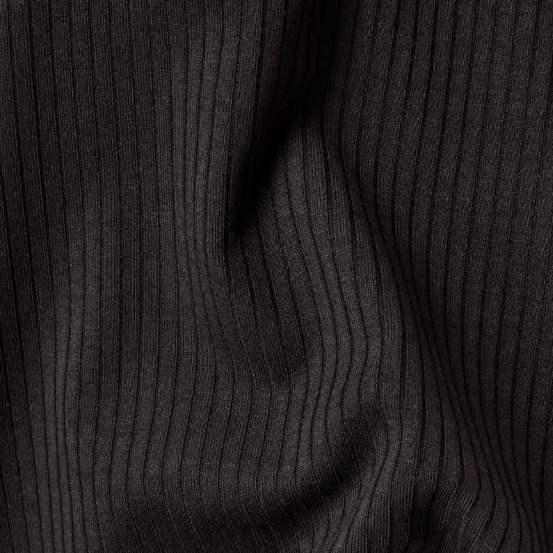 G-Star RAW® Rib Deep Back Top Black fabric shot