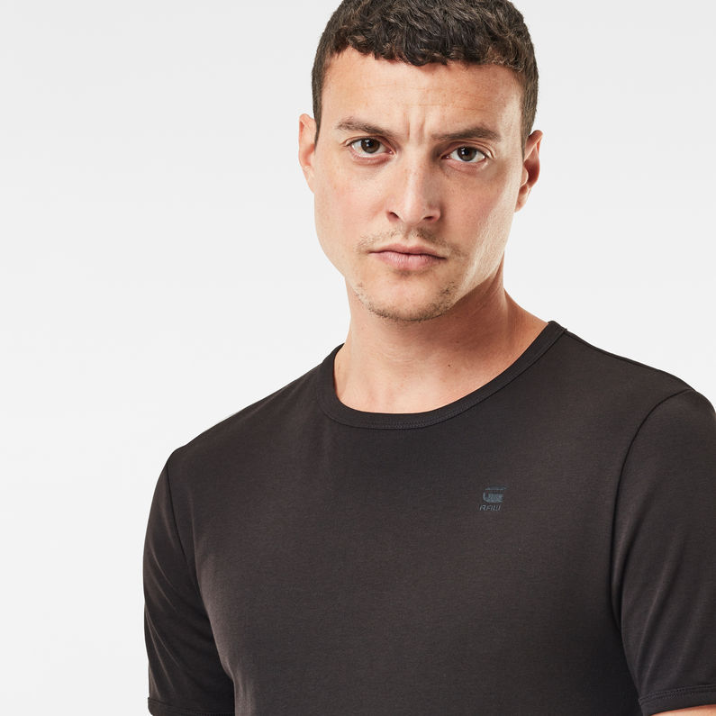 G-Star RAW® Basic T-Shirt 2-Pack Noir detail shot