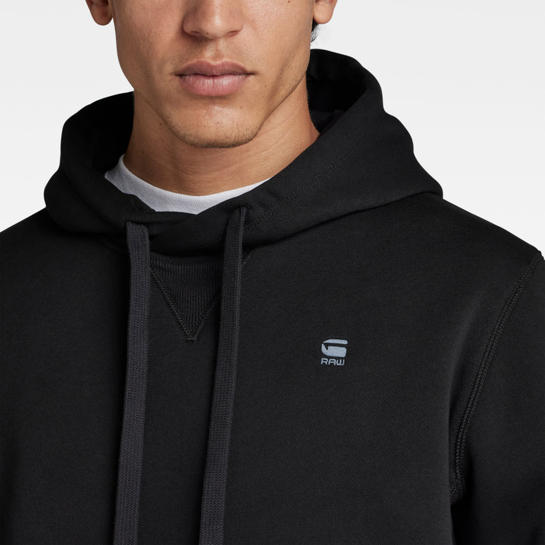G-Star RAW® Premium Core Hooded Sweater Black detail shot