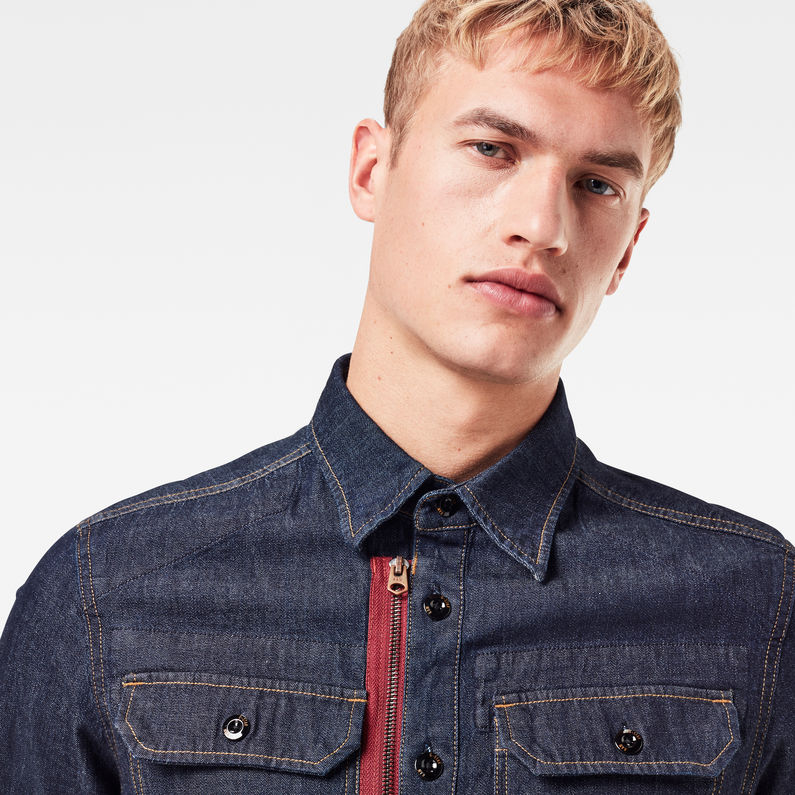 G-STAR® Chemise Utility Zip Regular Bleu foncé