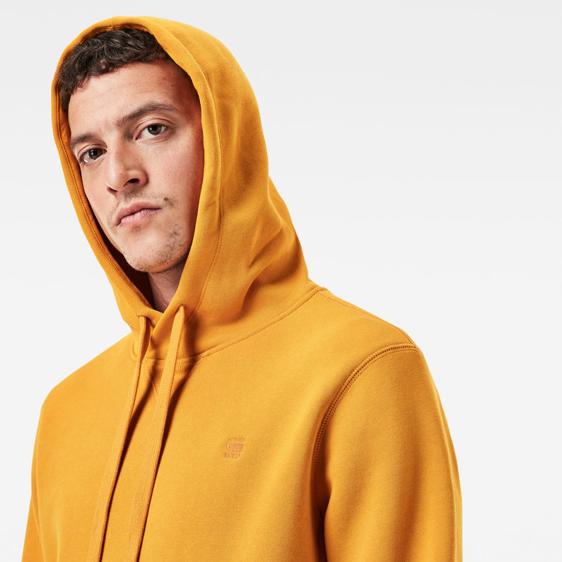 G-STAR® Premium Core Hoodie Gelb detail shot