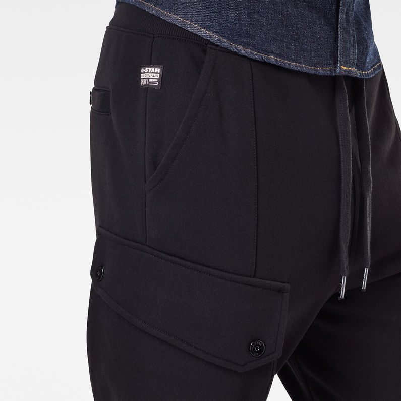 G-STAR® Droner Cargo Sweatpants Zwart detail shot