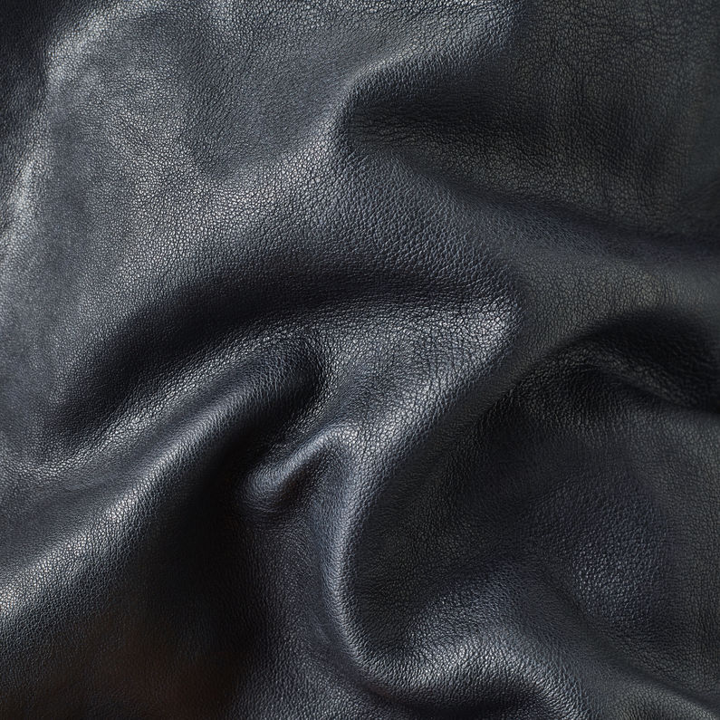 G-Star RAW® Veste Haworx Padded Leather Bleu foncé fabric shot