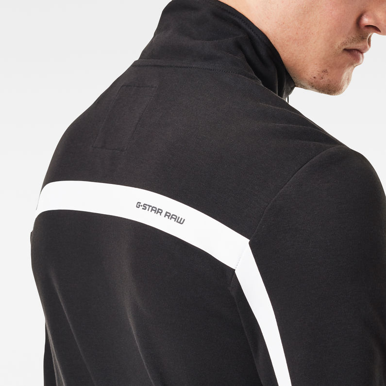 G-Star RAW® Lightweight Zip Through Track Sweater ブラック detail shot