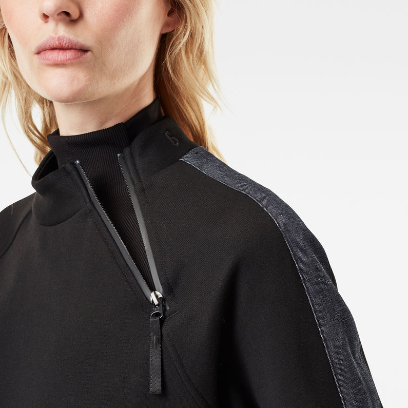 G-STAR® Boyfriend Sweater Jurk Met Col Zwart