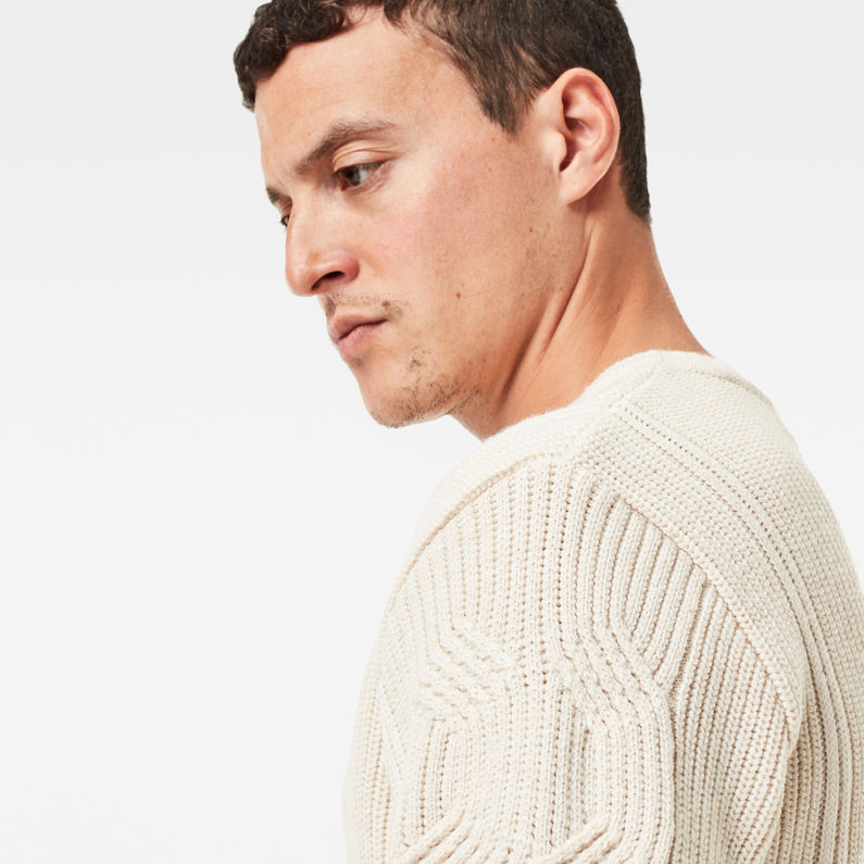 G-STAR® Constructed Woolen Knit White detail shot