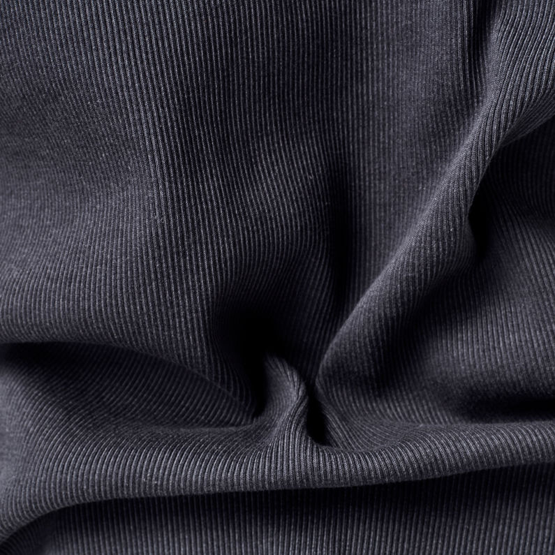 G-Star RAW® Plated Rib Slim Ringer T-Shirt Dunkelblau fabric shot