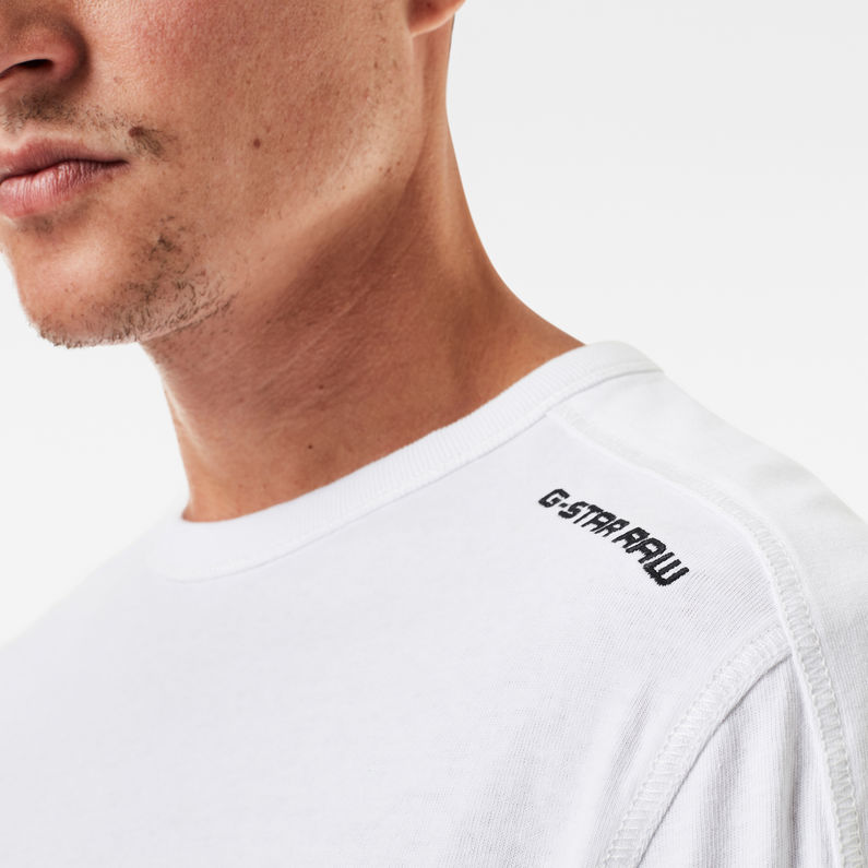G-Star RAW® Korpaz Mock T-Shirt Blanc detail shot