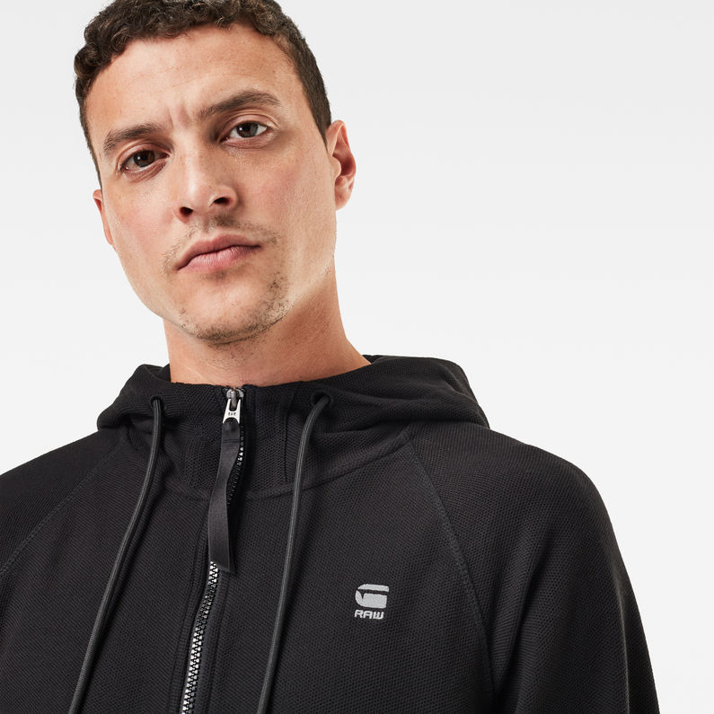 G-Star RAW® Jirgi Zip Tape Detail T-shirt Black detail shot