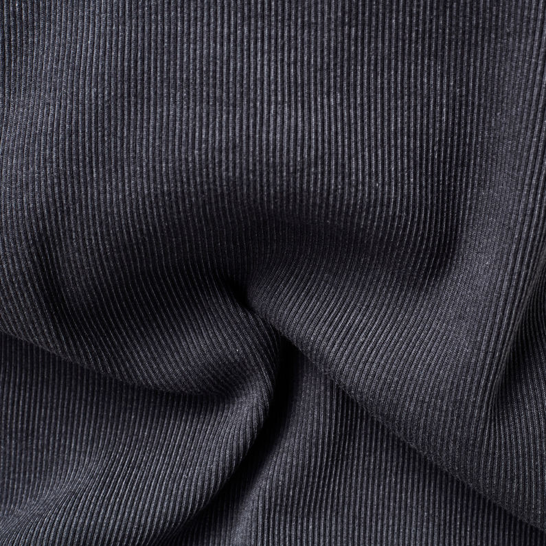 G-Star RAW® T-shirt Plated Rib Slim Ringer Bleu foncé fabric shot