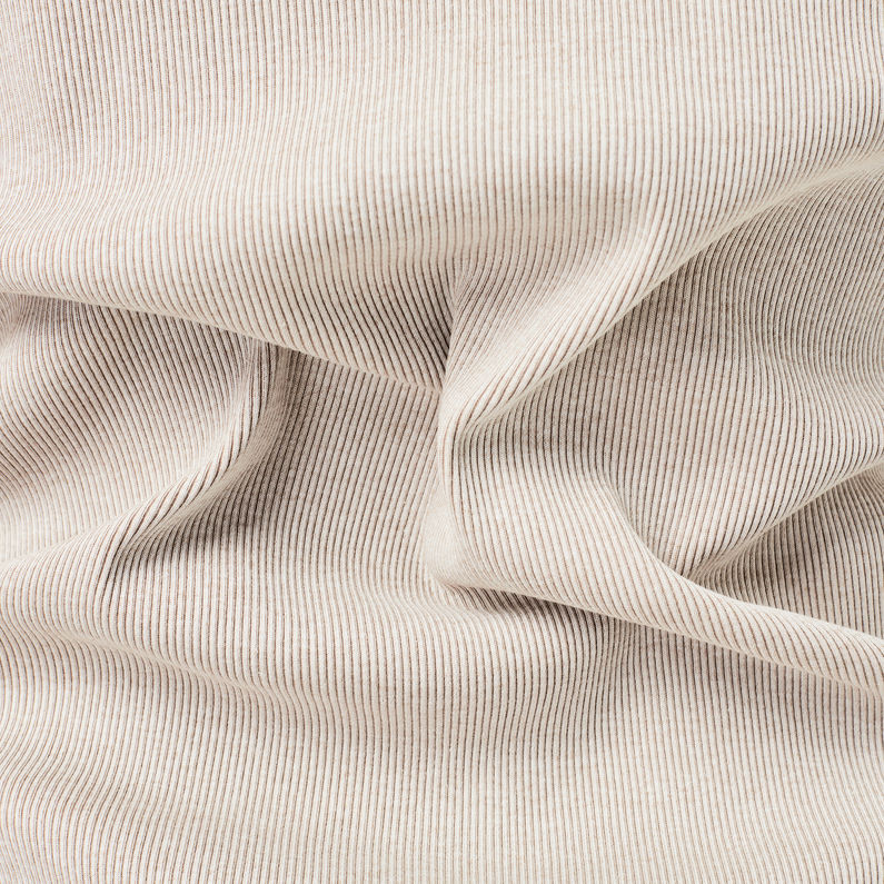 G-Star RAW® T-shirt Plated Rib Slim Ringer Beige fabric shot