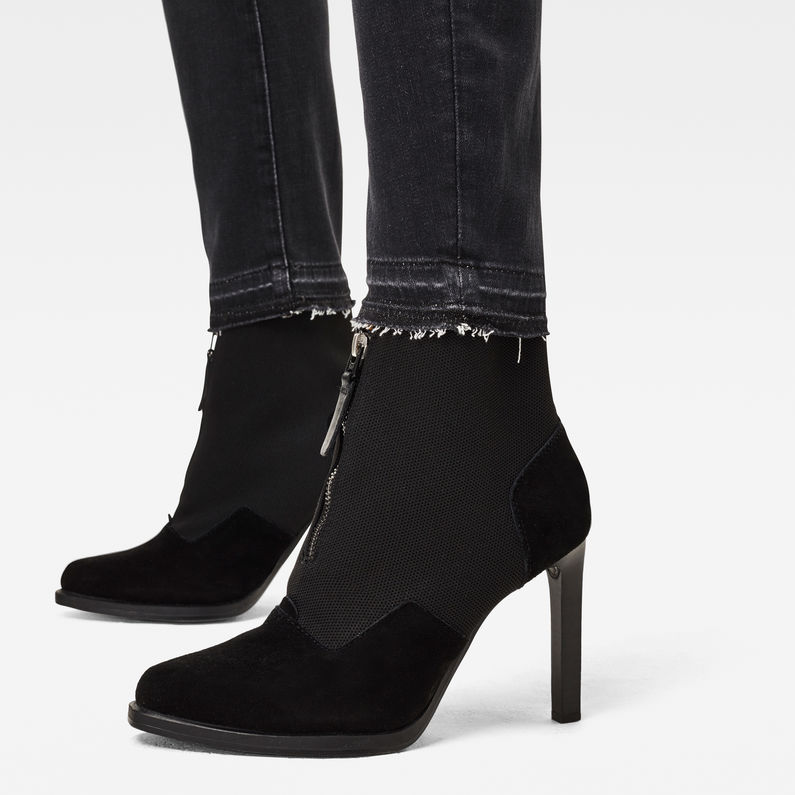 G-STAR® 3301 Mid Skinny Ripped Edge Ankle Jeans Schwarz