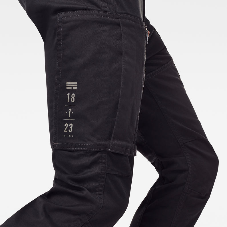 G-Star RAW® Pantalones Flight Cargo 3D Skinny Negro detail shot