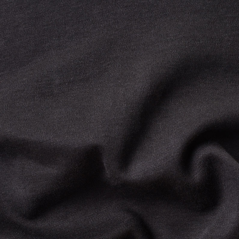 G-Star RAW® T-shirt Half Zip Track Tweeter Noir fabric shot