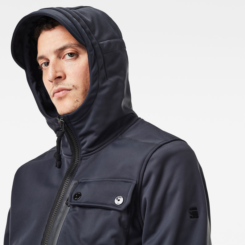 Utility Softshell Jack Met Capuchon Donkerblauw GStar RAW® NL