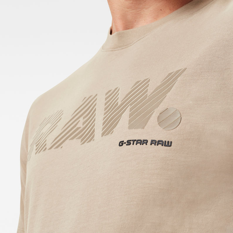 G-Star RAW® 3D RAW. T-shirt Logo Slim Vert detail shot