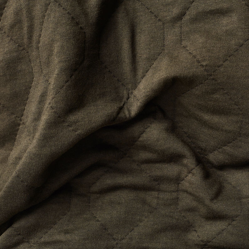 G-Star RAW® Utility Quilted Hoodie Gris fabric shot