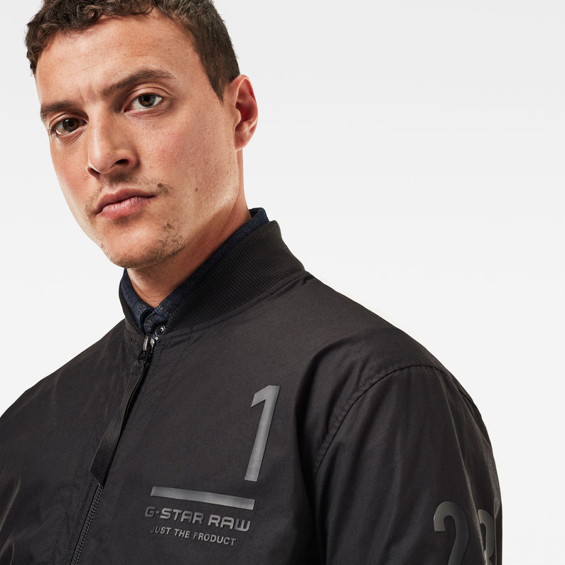 G-Star RAW® Veste Baseball Zip Through Noir detail shot