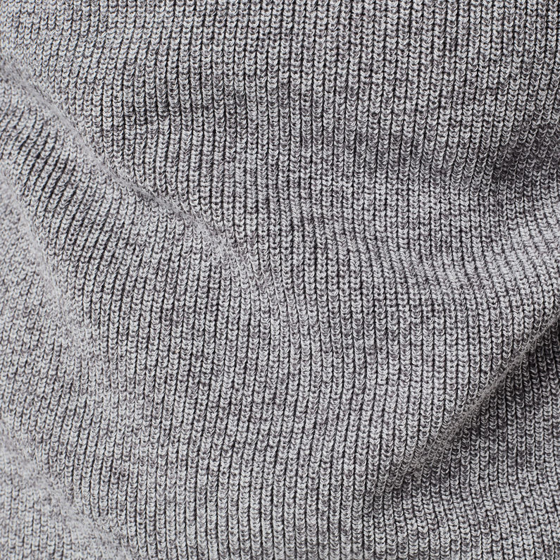 G-Star RAW® Pull en maille Utility Constructed Half Zip Gris fabric shot