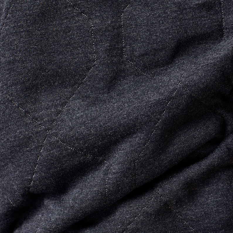 G-Star RAW® Utility Quilted Hoodie Bleu foncé fabric shot
