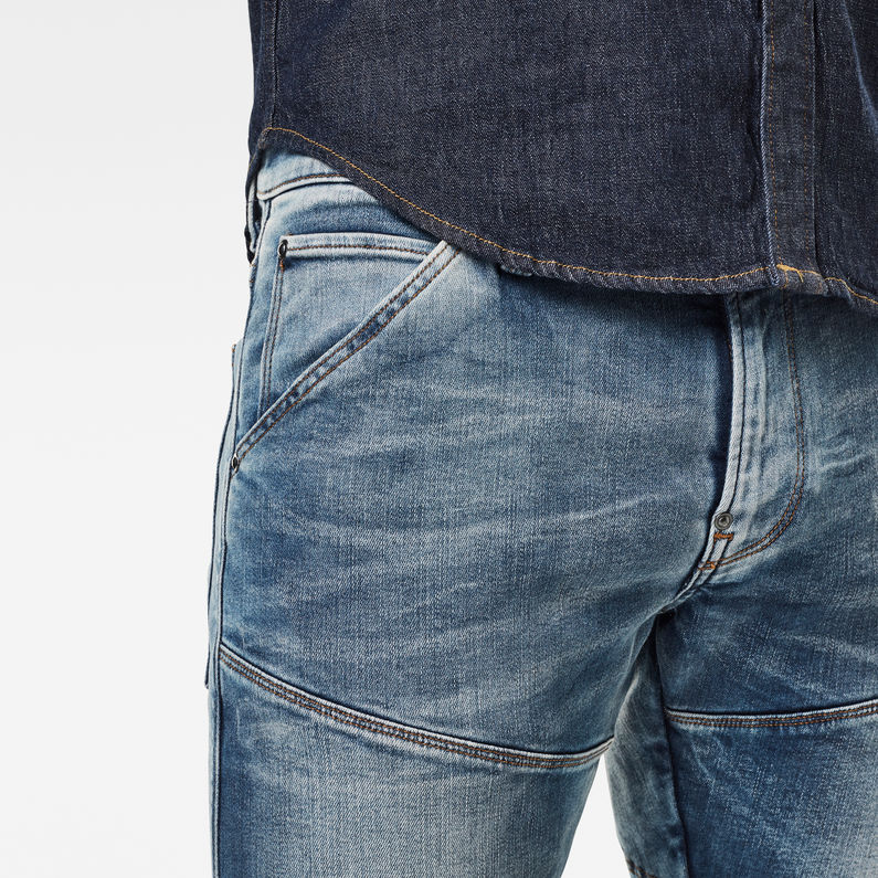 G-Star RAW® Jean 5620 3D Zip Knee Skinny Bleu moyen