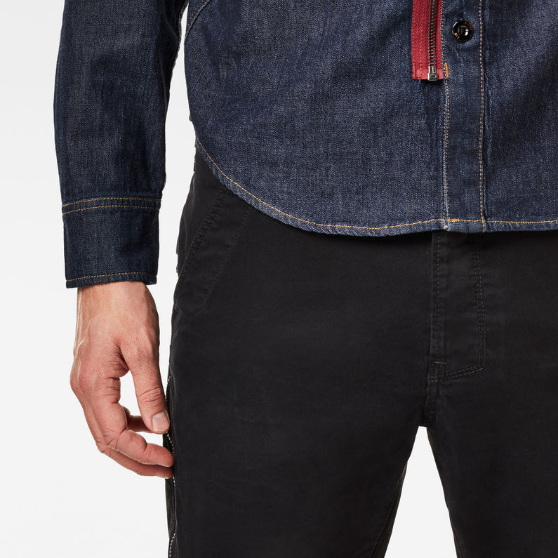 G-Star RAW® Citishield 3D Slim Tapered Cargo Broek Zwart detail shot